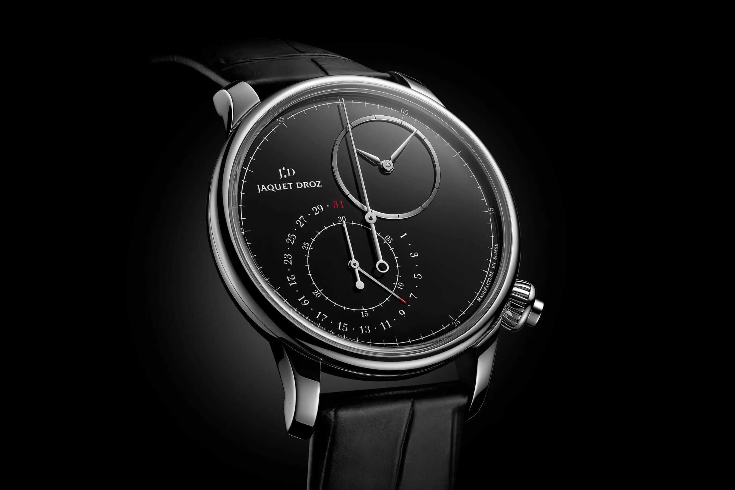 JAQUET DROZ GRANDE SECONDE OFF-CENTRED CHRONOGRAPH BLACK ONYX